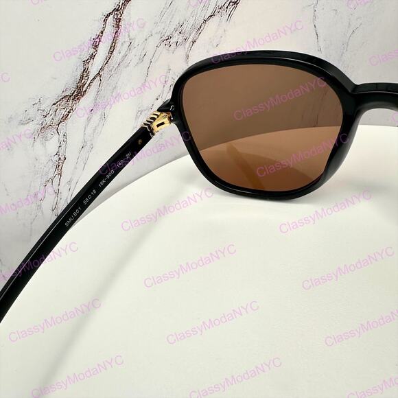 New MIU MIU Sunglasses MU B01S 16K90Q Black Brown Lens Oversized Pillow Square main image 15